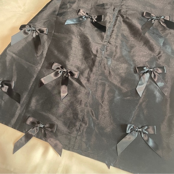 NEW! Anthropologie x Hutch- Off-The-Shoulder Bow Mini Dress Black Size Small - Picture 9 of 11